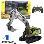 Huina Remote Control Crawler Excavator Green 1:18