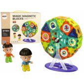 Magnetic bricks 3D Devil®s Mill Carousel 71 pieces