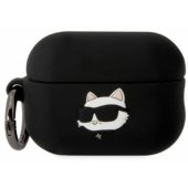 "3D Logo NFT Choupette Head Silicone Case for Airpods Pro 2" Black
