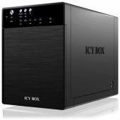 Išorinis HDD dėklas 4x3,5" USB 3.0 juodas IB-3640SU3