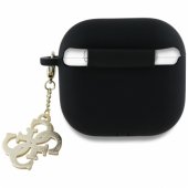 Silicone 4G Charm AirPods 4 cover black