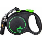 Flexi automatic leash Black Design XS rope 3 m color green.