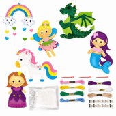 Creative veltinių minkštų žaislų siuvimo rinkinys Fairytale Land DIY 6 vnt.