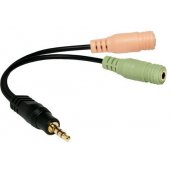 CA0021 3,5mm jack (M) - 2x 3,5mm (F)