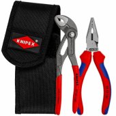 Mini pliers set, in tool belt bag, pliers set (red/ black, 2 pie