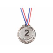 Silver Medal Second Place Prize Trophy Zinc 6.5cm