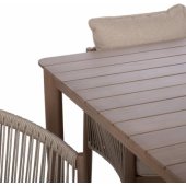 MEDINA table and 4 chairs beige