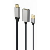 Cable Active 4K HDMI DisplayPort USB 0.1m black