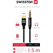 Garso USB-C į 3,5 mm 1,5 m juodas