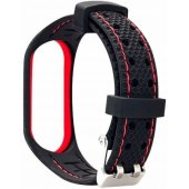 Lifestyle dirželis Xiaomi Mi Band 5/ 6 juoda/ raudona