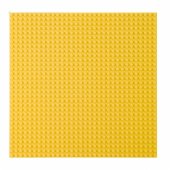Construction Board for Building Blocks Yellow 25.5x25.5 cm