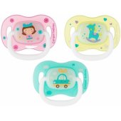 Silikoniniai simetriški čiulptukai TOYS 18m+ 23/ 293