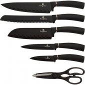 Berlinger Haus 7 piece knife set on stand Black Rose Collecti