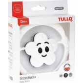 Tullo juodai baltas gėlės formos barškutis Tullo