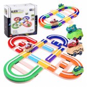 Jokomisiada Build a car track car dinosaur 143pcs ZA4195