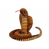 Pliušinis talismanas Snake King Cobra, rudas, 100 cm