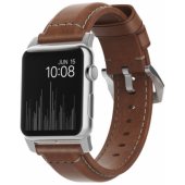 Strap Traditional Leather 42/ 44mm Brown Connector Silver
