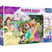 Trefl dvipusė dėlionė, 24 detalės, Super Maxi Disney Merry Princes