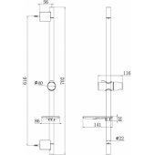 T0101 Shower Stand Ø22mm