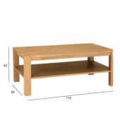 Coffee table CHICAGO NEW 110x65xH43cm, oak