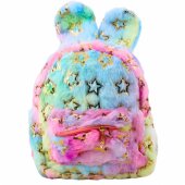 Plush Backpack Ears Gold Stars Children®s Colorful 24cm