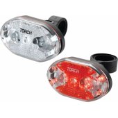 TORCH CYCLE LIGHT SET WHITE BRIGHT 5X + TAIL BRIGHT 5X.