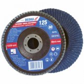 Dedra žiedinis šlifavimo diskas su žvyneliais 125x22mm, cirkonio grūdėtumas 60 (F26060)