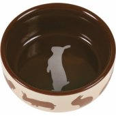 Trixie Ceramic bowl for rabbit with rabbit motif - 250ml 11cm