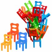 Falling Balance Chairs arkadinis žaidimas, 36 dalys, spalvingas