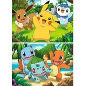 Vaikiška dėlionė „Pikachu and his friends“ (2 × 24 detalės)