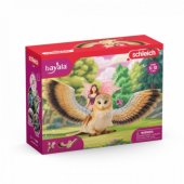 Schleich Bayala elf on glitter owl V2, toy figure