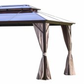 Gazebo SUNSET 3x4xH2/ 2,7m, brown/ taupe