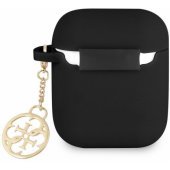 GUA2LSC4EK Charm Silicone Case for Airpods 1/ 2 Black