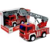 Fire engine with pull, ladder, Red 1:20 with sound