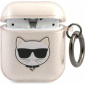 Glitter Choupette Case for AirPods 1/ 2 Gold