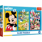 Puzzle - 3x80 - Mickey Mouse Team Trefl 34887