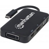 Manhattan AV USB-C 3.1 multiport adapter -> HDMI/ DP/ VGA/ DVI