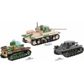 COBI Renault R35 - Valentine IX - Panzer I, konstravimo žaislas, mastelis 1:4