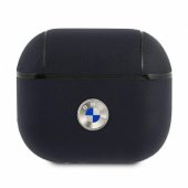 Geniune Leather Silver Logo AirPods 3 cover navy