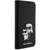KLBKP15LSANKCPK PU Karl ir Choupette NFT knyginio tipo dėklas iPhone 15 Pro