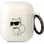 3D Logo NFT Choupette TPU Case for Airpods 1/ 2 White