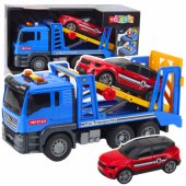 Techninės pagalbos vilkikas, lengvasis automobilis, šviesos ir garsai