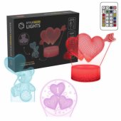 SNL115RGB LED lamp Light decoration Heart RGB 3D