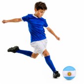 Training Football for Grass Field, Argentina Colors, 22cm, size 5