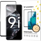 Super Tough visiškai klijuojamas grūdintas stiklas Oppo A76/ A36/ Realme 9i, juodas
