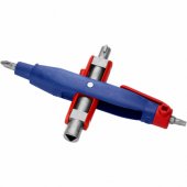 KNIPEX pin switch cabinet key 00 11 07, socket wrench (blue/ red, lengt