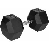 Rubberized cast iron dumbbell HEX 35 kg REBEL ACTIVE