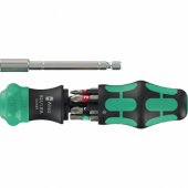 Wera Kraftform Kompakt 28 RA 1, antgalių rinkinys, juodas/ žalias, 6 dalių, 1/ 4", wi