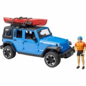 Jeep Wrangler Rubicon Unlimited with kayak and figure,