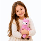 Plush Alpaca Llama Plush Toy Cuddly Toy Soft Fur Pink 28 cm